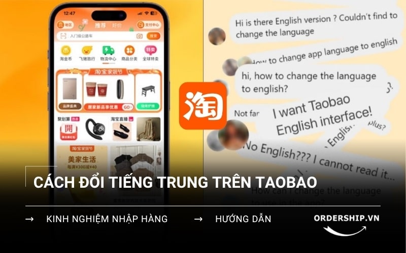 Cách đổi ngôn ngữ trên Taobao